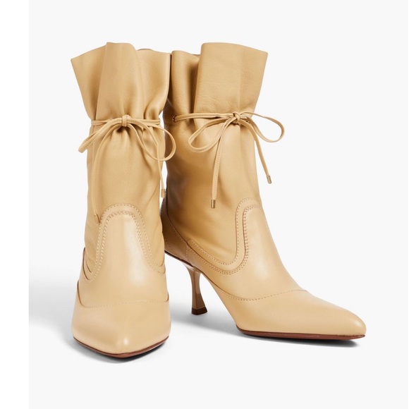 Zimmermann Tie-Detailed Leather Ankle Boots - Picture 2 of 12